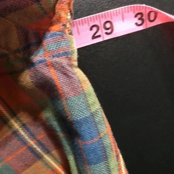 Savane No Wrinkles Plaid,chest pocket,long sleeve button down,flannel,warm,soft - Picture 7 of 8